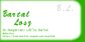 bartal losz business card